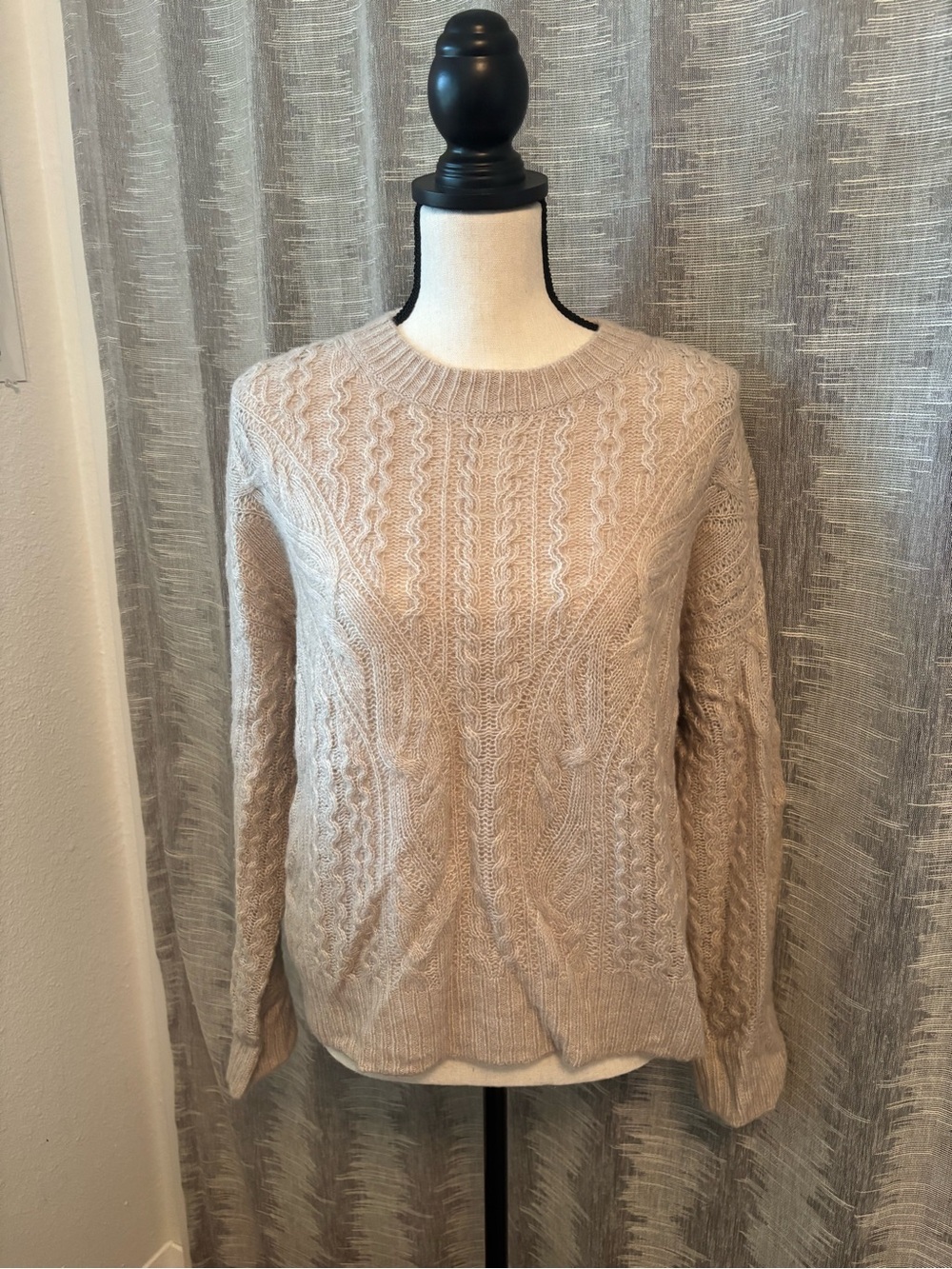 Vince Cable Knit Crew Sweater - Beige